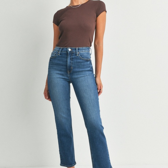 Just Black Denim - Just Black Women's Straight Leg Blue Jeans